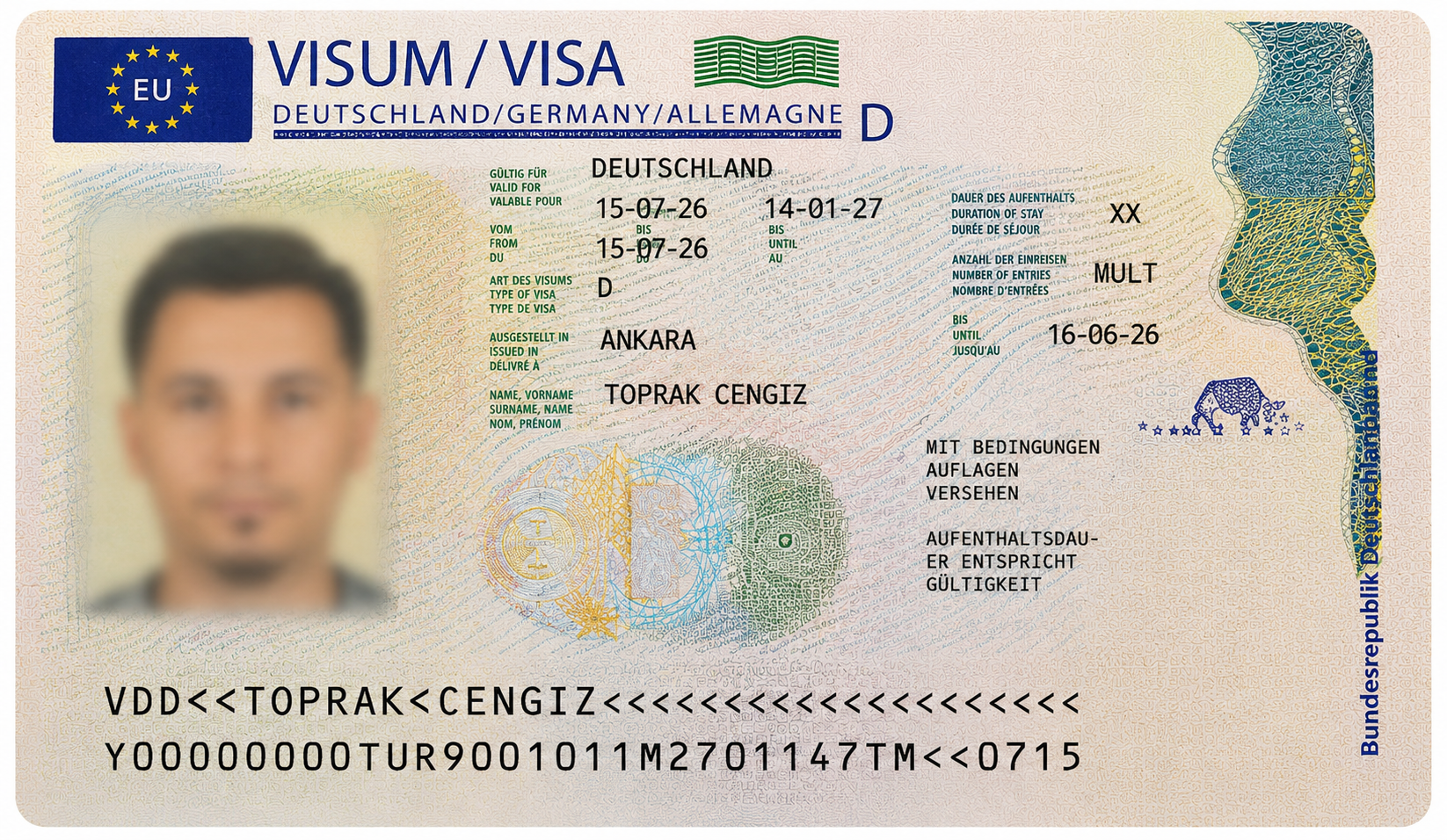 ALMANYA Çalışma vizesi adayımıza hayırlı olsun
